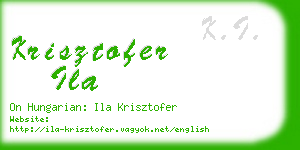 krisztofer ila business card